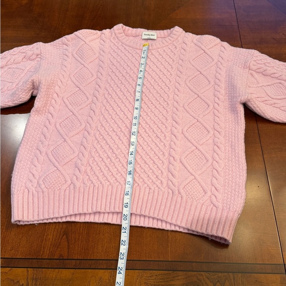Aritzia Light Pink Cable Knit Sweater - Picture 5 of 8